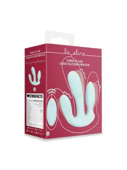 VIBRADOR 3-1 DE SILICONE LIQUIDO BREEZY BLUE LOVELINE