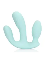 VIBRADOR 3-1 DE SILICONE LIQUIDO BREEZY BLUE LOVELINE