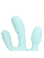VIBRADOR 3-1 DE SILICONE LIQUIDO BREEZY BLUE LOVELINE