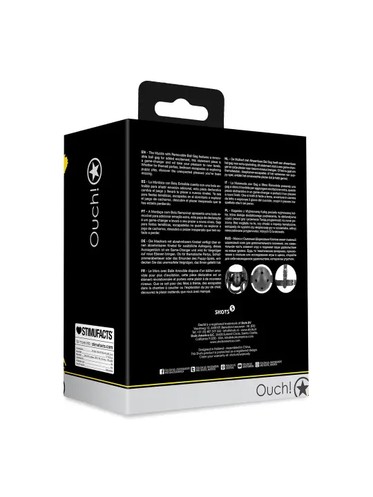 AÇAIME COM MORDAÇA PRETO XTREME OUCH!