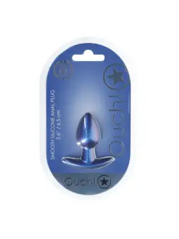 PLUG ANAL SMOOTH SILICONE SMALL 2.6 /6,5 CM METALLIC BLUE OUCH!