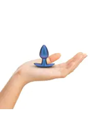 PLUG ANAL SMOOTH SILICONE SMALL 2.6 /6,5 CM METALLIC BLUE OUCH!