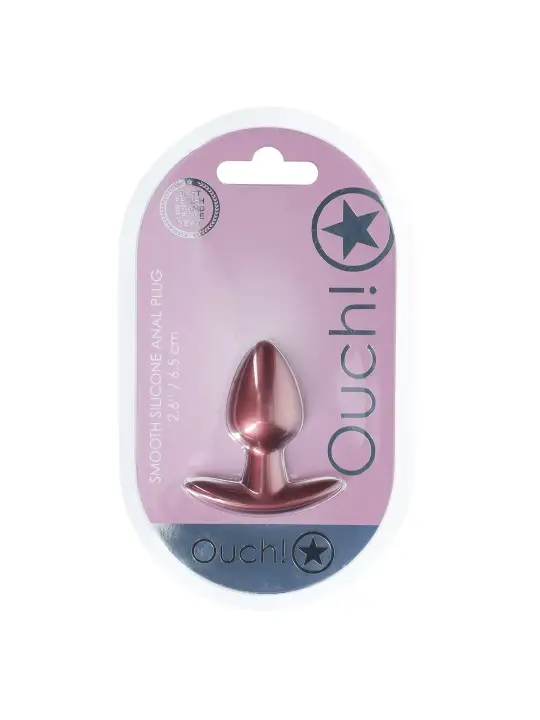 PLUG ANAL SMOOTH SILICONE SMALL 2.6 /6,5 CM ROSE GOLD OUCH!