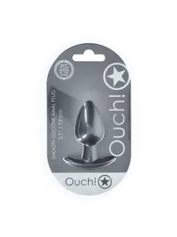 PLUG ANAL SMOOTH SILICONE MEDIUM 3,1 /7,9 CM GUN METAL OUCH!