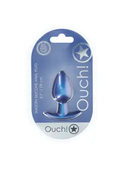 PLUG ANAL SMOOTH SILICONE MEDIUM 3,1 /7,9 CM METALLIC BLUE OUCH!