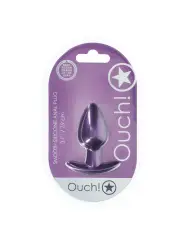 PLUG ANAL SMOOTH SILICONE MEDIUM 3,1 /7,9 CM METALLIC PURPLE OUCH!
