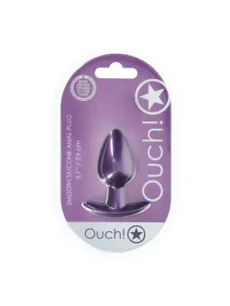 PLUG ANAL SMOOTH SILICONE MEDIUM 3,1 /7,9 CM METALLIC PURPLE OUCH!