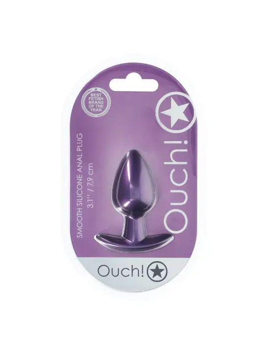 PLUG ANAL SMOOTH SILICONE MEDIUM 3,1 /7,9 CM METALLIC PURPLE OUCH!