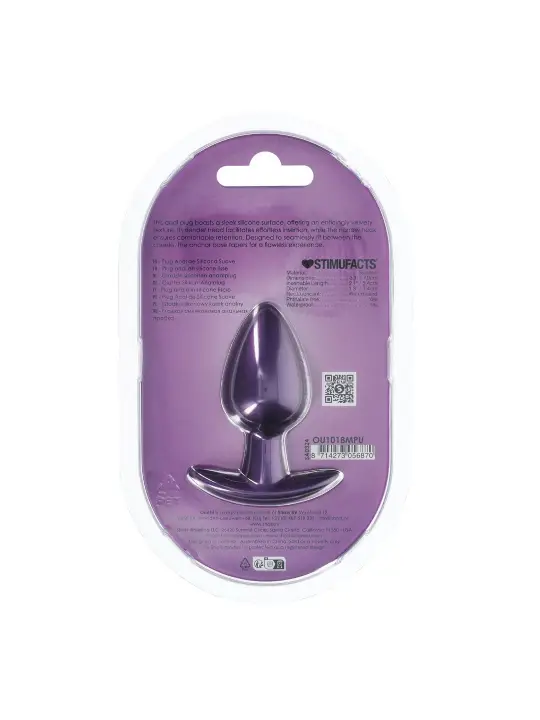 PLUG ANAL SMOOTH SILICONE MEDIUM 3,1 /7,9 CM METALLIC PURPLE OUCH!