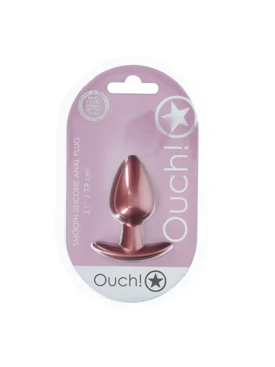 PLUG ANAL SMOOTH SILICONE MEDIUM 3,1 /7,9 CM ROSE GOLD OUCH!