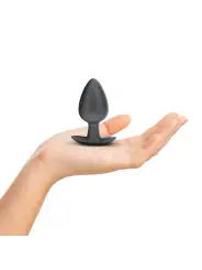 PLUG ANAL SMOOTH SILICONE LARGE 3,5 /8,9 CM GUN METAL OUCH!