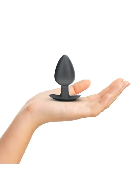 PLUG ANAL SMOOTH SILICONE LARGE 3,5 /8,9 CM GUN METAL OUCH!
