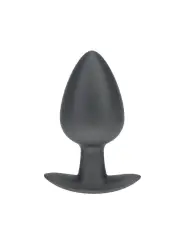 PLUG ANAL SMOOTH SILICONE LARGE 3,5 /8,9 CM GUN METAL OUCH!