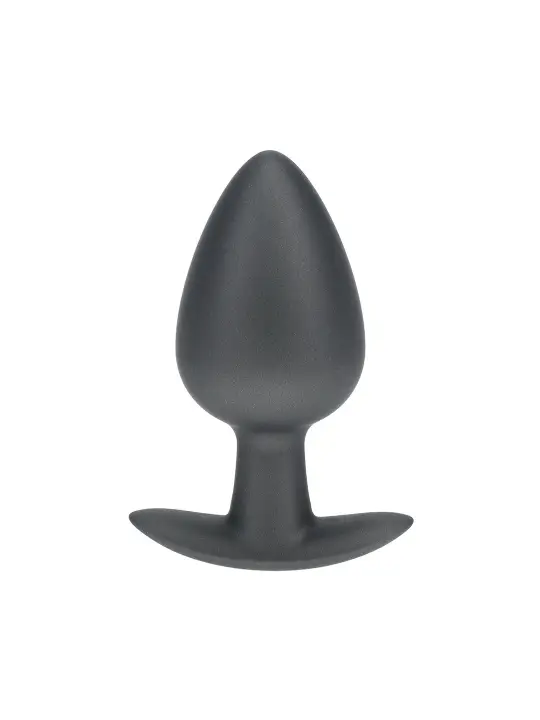 PLUG ANAL SMOOTH SILICONE LARGE 3,5 /8,9 CM GUN METAL OUCH!