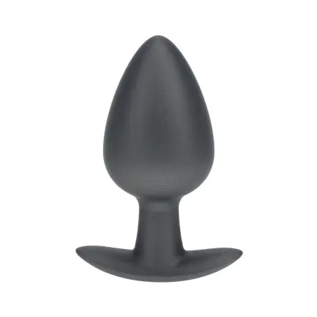 PLUG ANAL SMOOTH SILICONE LARGE 3,5 /8,9 CM GUN METAL OUCH!