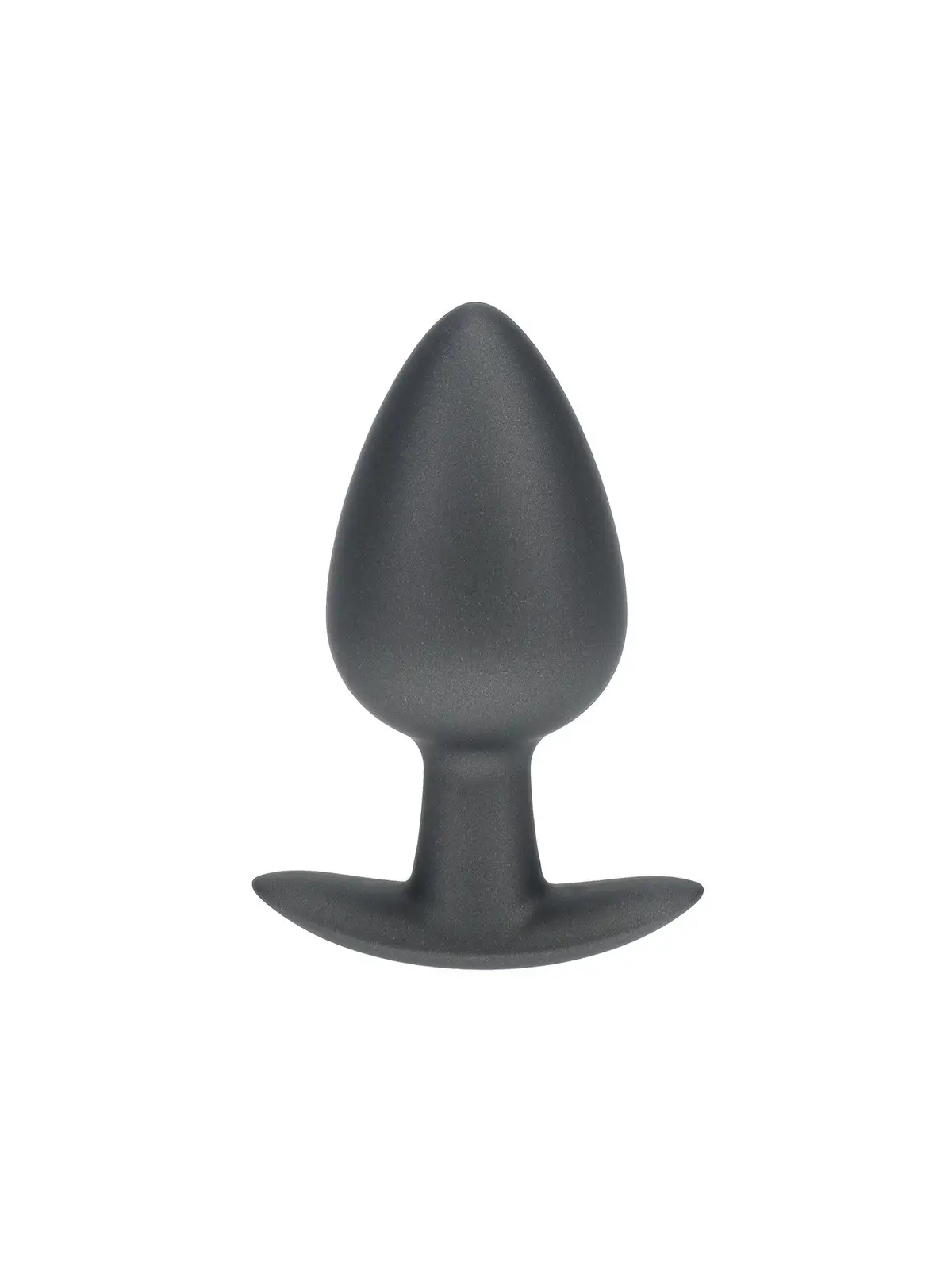 PLUG ANAL SMOOTH SILICONE LARGE 3,5 /8,9 CM GUN METAL OUCH!