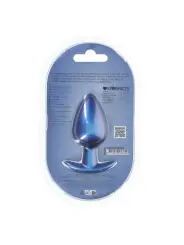 PLUG ANAL SMOOTH SILICONE LARGE 3,5 /8,9 CM METALLIC BLUE OUCH!