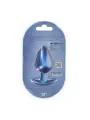 PLUG ANAL SMOOTH SILICONE LARGE 3,5 /8,9 CM METALLIC BLUE OUCH!