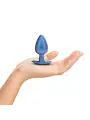 PLUG ANAL SMOOTH SILICONE LARGE 3,5 /8,9 CM METALLIC BLUE OUCH!