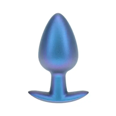 PLUG ANAL SMOOTH SILICONE LARGE 3,5 /8,9 CM METALLIC BLUE OUCH!