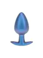 PLUG ANAL SMOOTH SILICONE LARGE 3,5 /8,9 CM METALLIC BLUE OUCH!