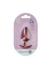 PLUG ANAL SMOOTH SILICONE LARGE 3,5 /8,9 CM ROSE GOLD OUCH!