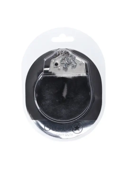 ALGEMAS COM PELÚCIA HEAVY-DUTY FLUFFY PRETAS OUCH!