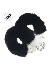 ALGEMAS COM PELÚCIA HEAVY-DUTY FLUFFY PRETAS OUCH!