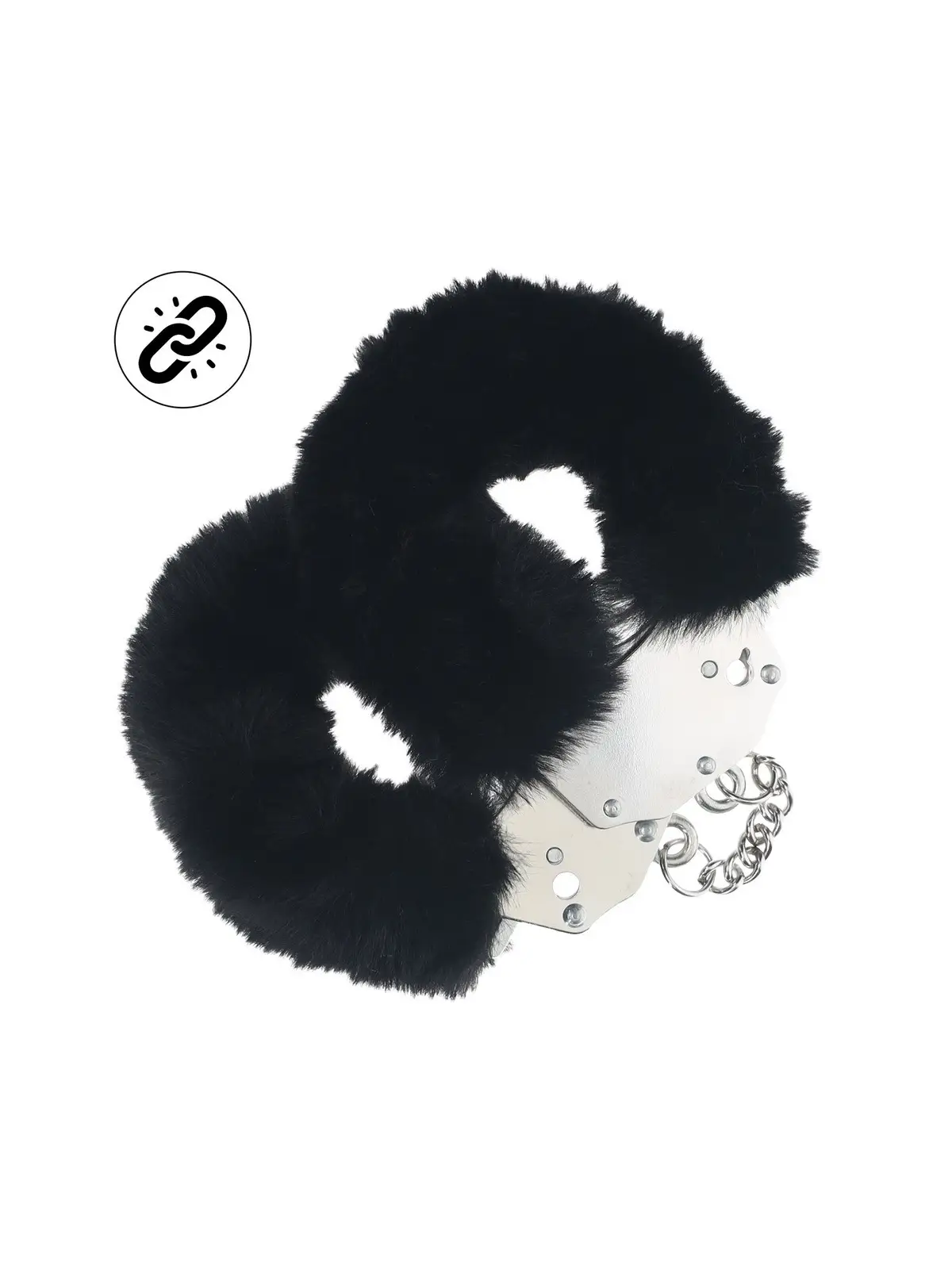 ALGEMAS COM PELÚCIA HEAVY-DUTY FLUFFY PRETAS OUCH!
