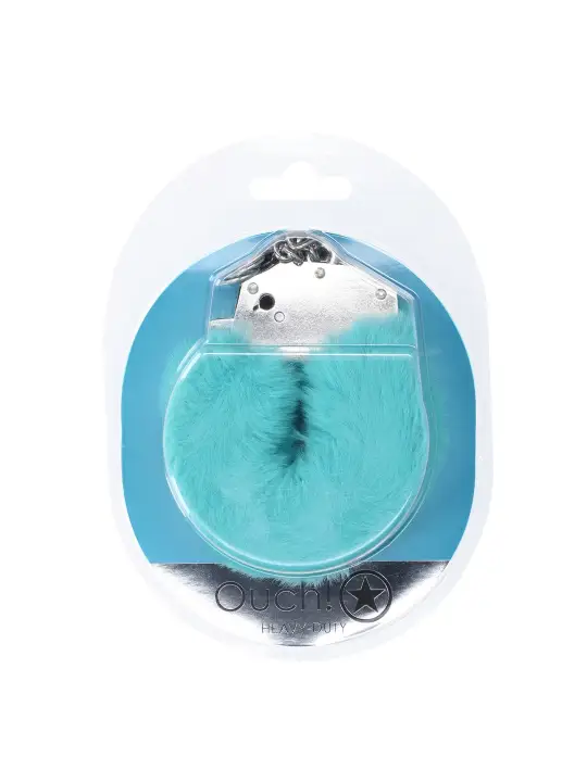 ALGEMAS COM PELÚCIA HEAVY-DUTY FLUFFY AZUL OUCH!