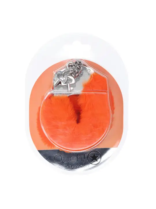 ALGEMAS COM PELÚCIA HEAVY-DUTY FLUFFY LARANJA OUCH!