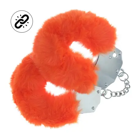 ALGEMAS COM PELÚCIA HEAVY-DUTY FLUFFY LARANJA OUCH!
