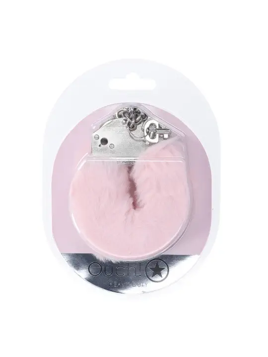 ALGEMAS COM PELÚCIA HEAVY-DUTY FLUFFY POWDER ROSA OUCH!