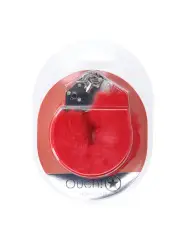 ALGEMAS COM PELÚCIA HEAVY-DUTY FLUFFY VERMELHO OUCH!