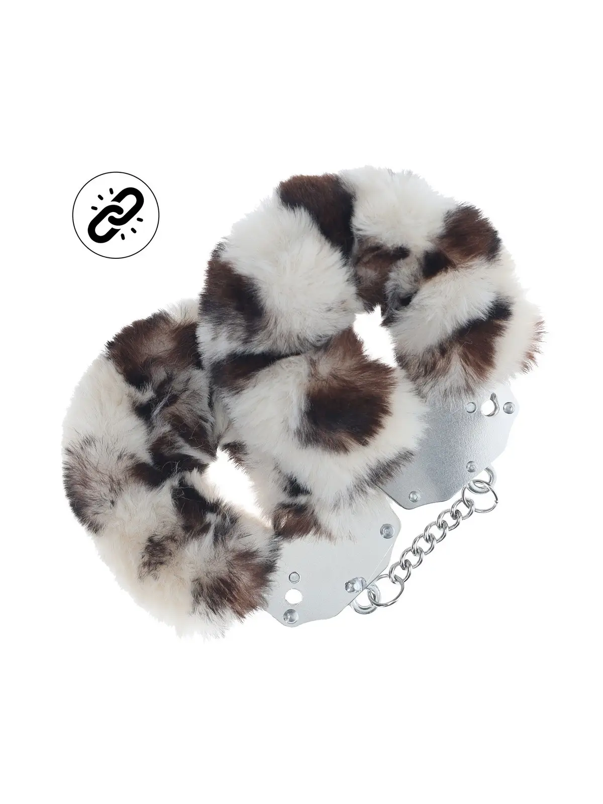 ALGEMAS COM PELÚCIA HEAVY-DUTY FLUFFY SNOW LEOPARD OUCH! 