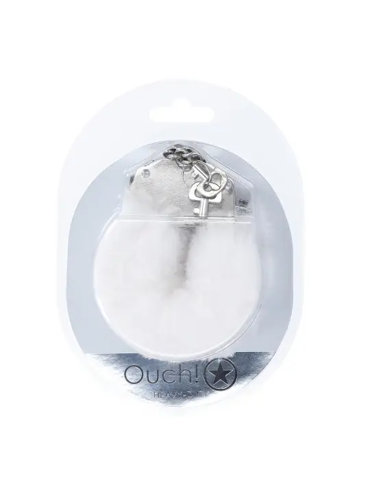 ALGEMAS COM PELÚCIA HEAVY-DUTY FLUFFY BRANCO OUCH!
