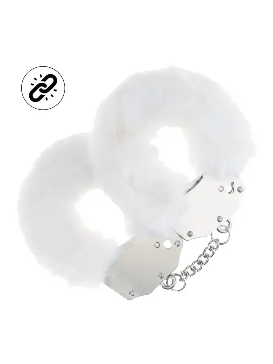 ALGEMAS COM PELÚCIA HEAVY-DUTY FLUFFY BRANCO OUCH!