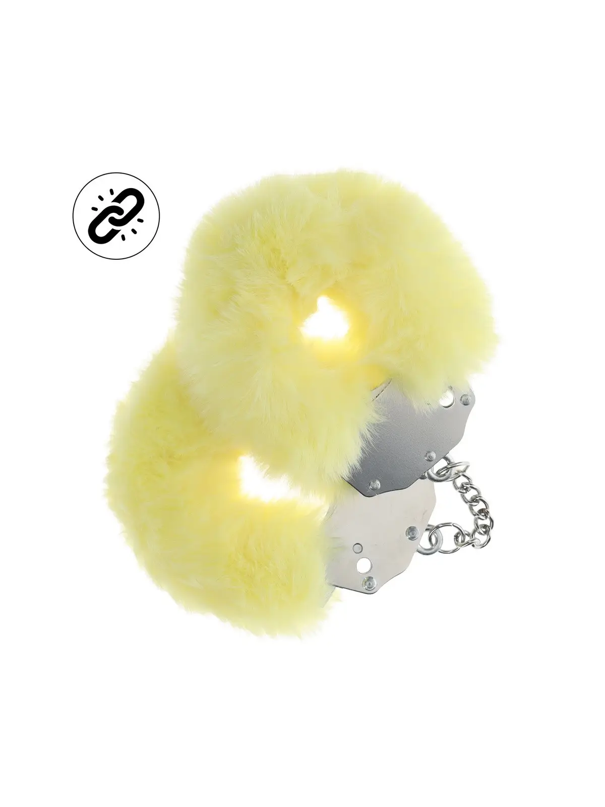 ALGEMAS COM PELÚCIA HEAVY-DUTY FLUFFY AMARELO OUCH!