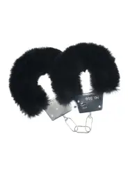 ALGEMAS COM PELUCHE CLASSIC FLUFFY PRETO OUCH!