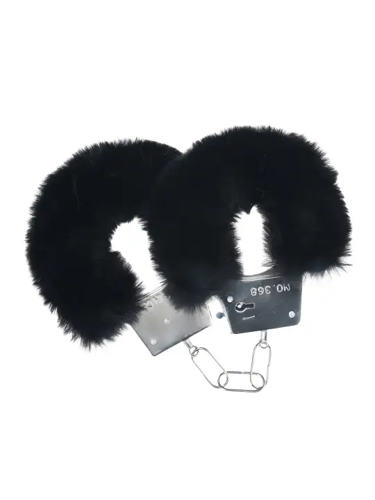 ALGEMAS COM PELUCHE CLASSIC FLUFFY PRETO OUCH!