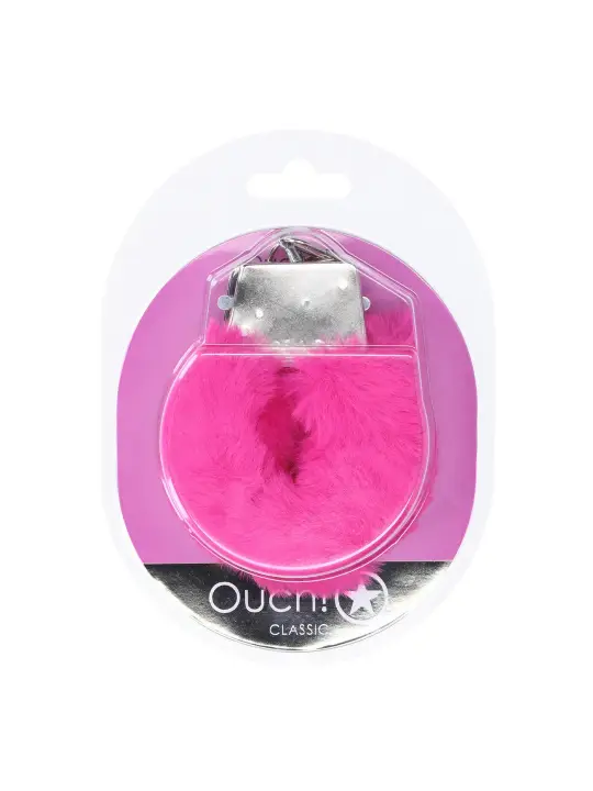 ALGEMAS COM PELUCHE CLASSIC FLUFFY ROSA OUCH!