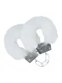 ALGEMAS COM PELUCHE CLASSIC FLUFFY BRANCO OUCH!