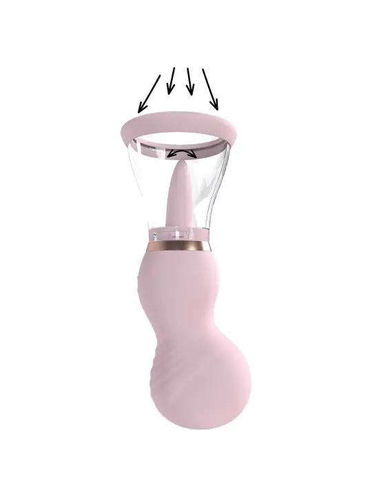 BOMBA RECARREGÁVEL PARA VULVA E SEIOS SENSUAL ROSA PUMPED