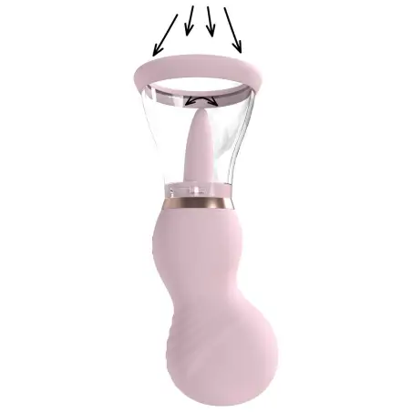 BOMBA RECARREGÁVEL PARA VULVA E SEIOS SENSUAL ROSA PUMPED
