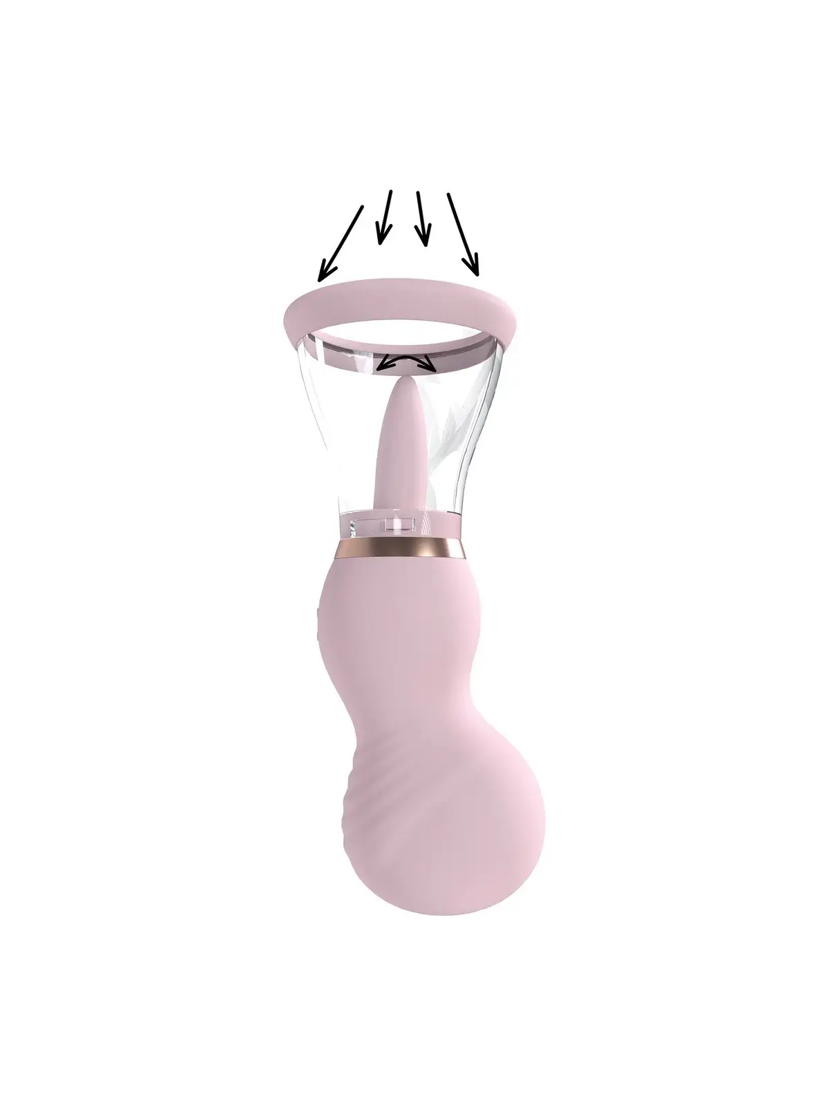BOMBA RECARREGÁVEL PARA VULVA E SEIOS SENSUAL ROSA PUMPED