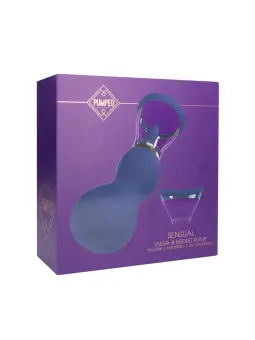 BOMBA RECARREGÁVEL PARA VULVA E SEIOS SENSUAL ROXA PUMPED