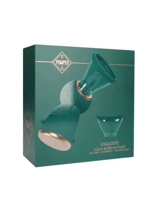 BOMBA PARA VULVA E SEIOS EXQUISITE FOREST GREEN PUMPED