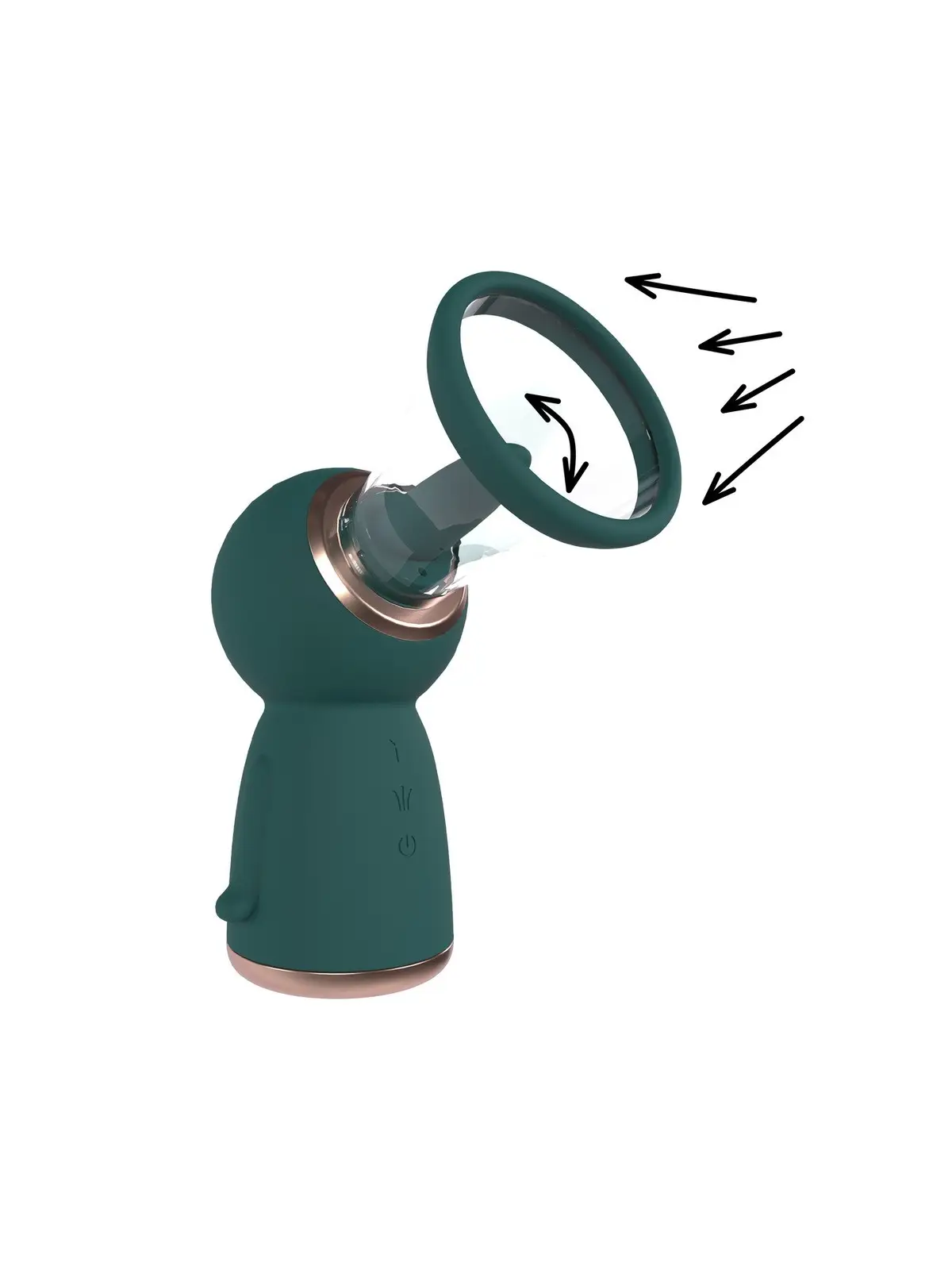 BOMBA PARA VULVA E SEIOS EXQUISITE FOREST GREEN PUMPED