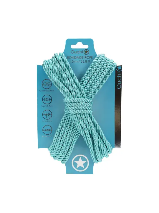 CORDA DE POLIÉSTER PARA BONDAGE 32.8 FT / 10 M AZUL OUCH!