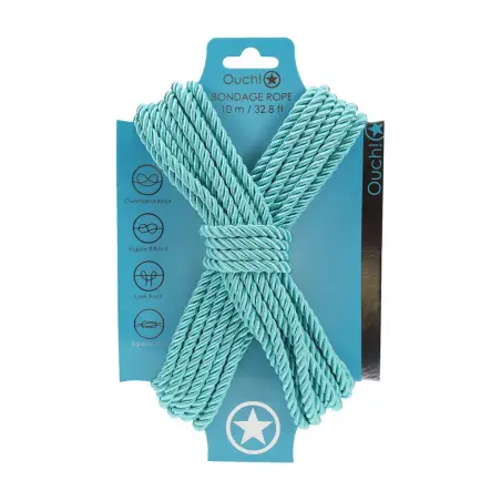 CORDA DE POLIÉSTER PARA BONDAGE 32.8 FT / 10 M AZUL OUCH!